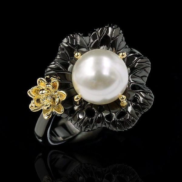 cluster rings trendy baroque pearl ring original design noble craftsmanship flower-shaped two-color black gold for women jewelry gift, Golden;silver
cluster rings trendy baroque pearl ring original design noble craftsmanship flower-shaped two-color black gold for women jewelry gift, Golden;silver