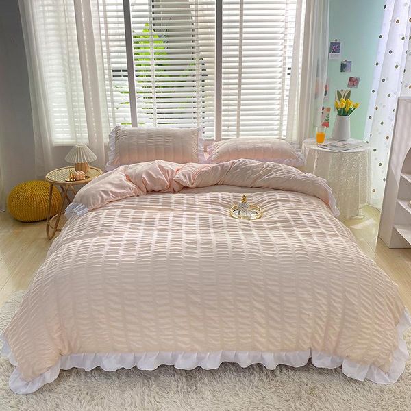 bedding sets 2021 princess style luxury household 4pcs of pure color lace korean duvet cover bed linen el simple set
bedding sets 2021 princess style luxury household 4pcs of pure color lace korean duvet cover bed linen el simple set