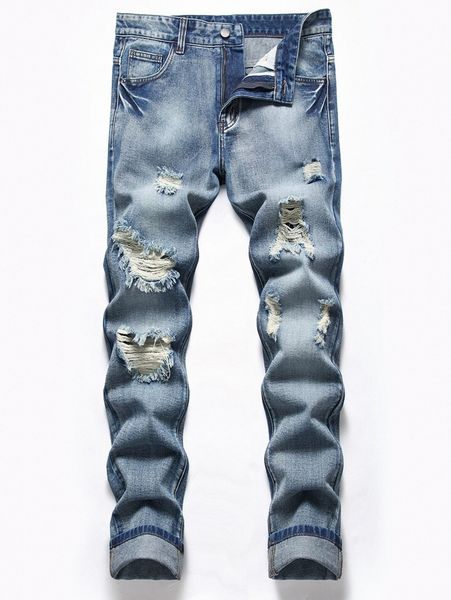 men washed ripped skinny jeans s8oc#, Blue 
men washed ripped skinny jeans s8oc#, Blue