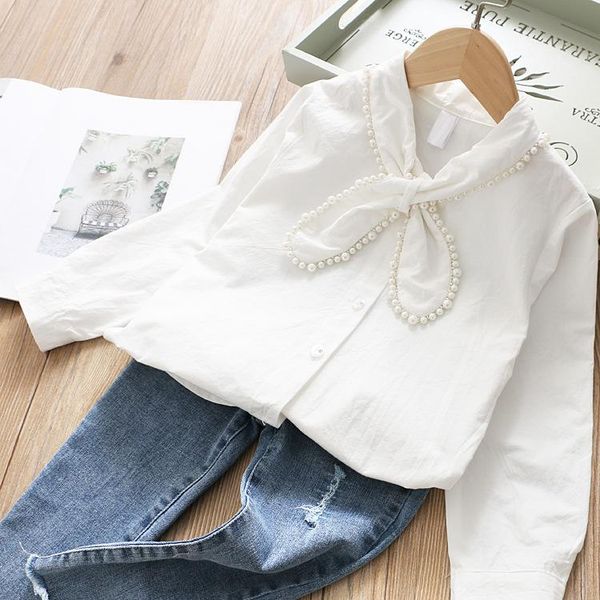 shirts girls spring 2021 body shirt with pearl collar temperament simple kids blouse white long sleeve, White;black
shirts girls spring 2021 body shirt with pearl collar temperament simple kids blouse white long sleeve, White;black