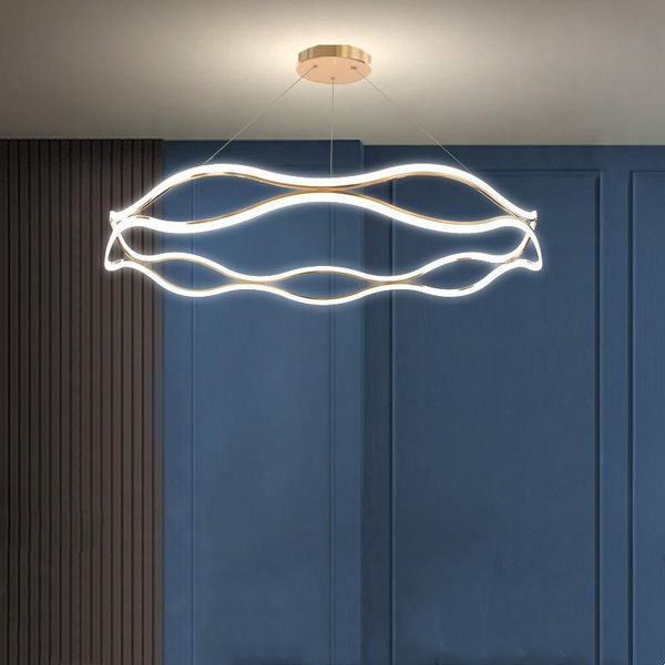 pendant lamps modern led ceiling light wave decorative living room nordic bedroom kitchen dining lighting luxury gold ring art designer lamp 
pendant lamps modern led ceiling light wave decorative living room nordic bedroom kitchen dining lighting luxury gold ring art designer lamp