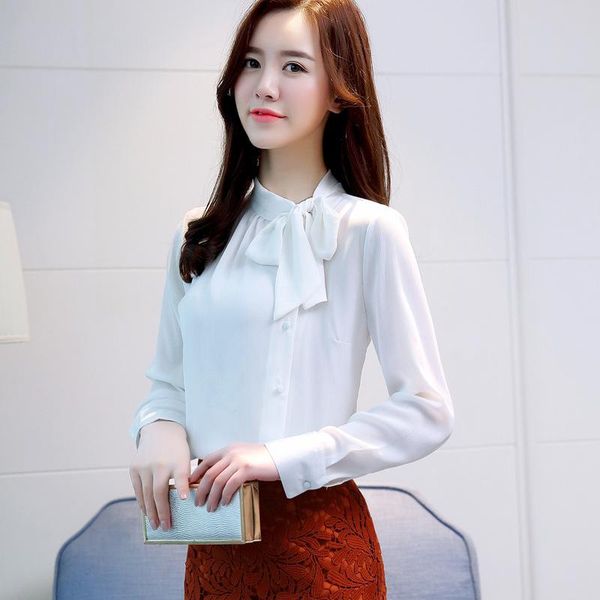 women's blouses & shirts 2021 bow neck clothing spring long-sleeved chiffon women blouse shirt solid purple formal blusas, White
women's blouses & shirts 2021 bow neck clothing spring long-sleeved chiffon women blouse shirt solid purple formal blusas, White