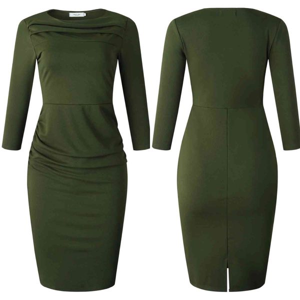 dress army dressed in green bodycon three-quarters around the neck office ladies fashion women's robes women wear r50f, Black;gray
dress army dressed in green bodycon three-quarters around the neck office ladies fashion women's robes women wear r50f, Black;gray