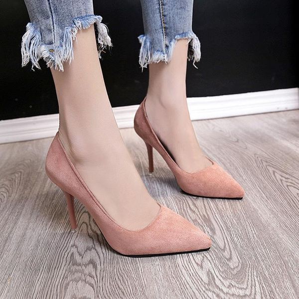 dress shoes women stiletto high heels fashion pointed thin heel ladies office party wedding flock pumps 35-43, Black
dress shoes women stiletto high heels fashion pointed thin heel ladies office party wedding flock pumps 35-43, Black