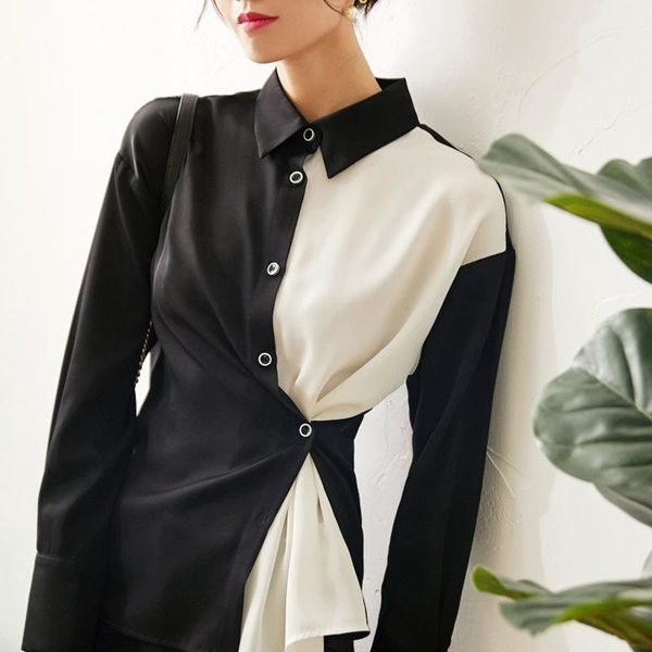 women's blouses & shirts black and white color block waist heavy weight silk women s spring long sleeve wide pine shirt
women's blouses & shirts black and white color block waist heavy weight silk women s spring long sleeve wide pine shirt