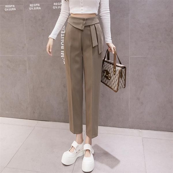 women's pants & capris dunayskiy 2021 autumn winter women 3 color straight pockets vintage office lady ankle-length harem wild trousers, Black;white
women's pants & capris dunayskiy 2021 autumn winter women 3 color straight pockets vintage office lady ankle-length harem wild trousers, Black;white