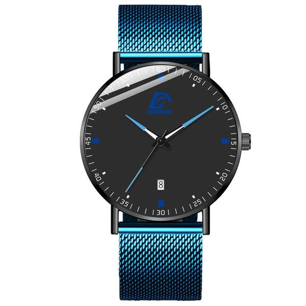 wristwatches luxury men's quartz wristwatch fashion business calendar watches blue stainless steel mesh belt analog watch relogio mascu, Slivery;brown
wristwatches luxury men's quartz wristwatch fashion business calendar watches blue stainless steel mesh belt analog watch relogio mascu, Slivery;brown