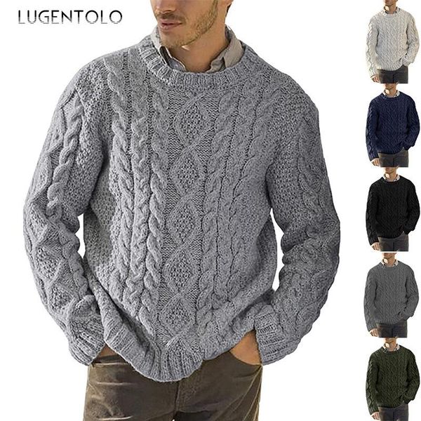 men's sweaters lugentolo autumn men knitted sweater roune neck long sleeve loose solid simple twist winter street pullover, White;black
men's sweaters lugentolo autumn men knitted sweater roune neck long sleeve loose solid simple twist winter street pullover, White;black