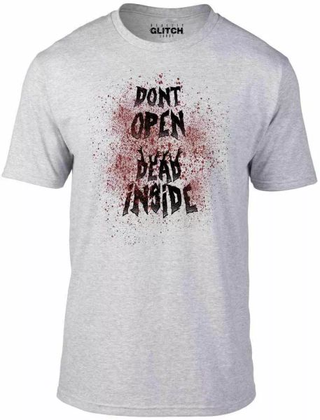 don't open dead inside t-shirt - inspired by walking dead t shirt zombies horror, White;black
don't open dead inside t-shirt - inspired by walking dead t shirt zombies horror, White;black