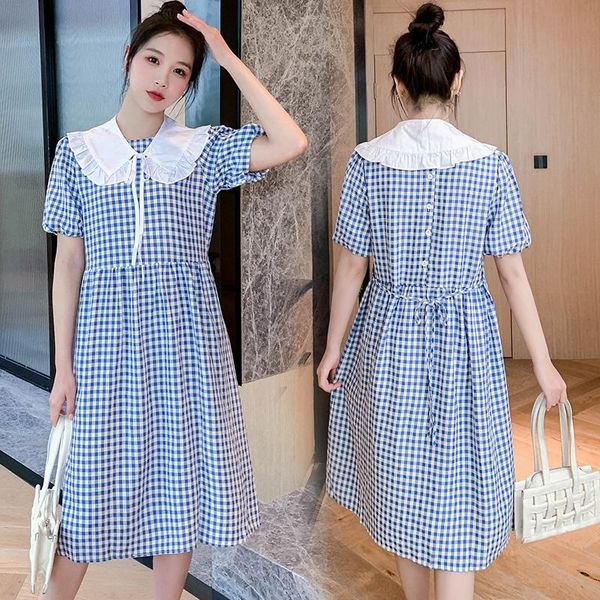 arrive summer maternity dress woman casual plaid large size dressses pregnant clothing md-02912 dresses, White
arrive summer maternity dress woman casual plaid large size dressses pregnant clothing md-02912 dresses, White