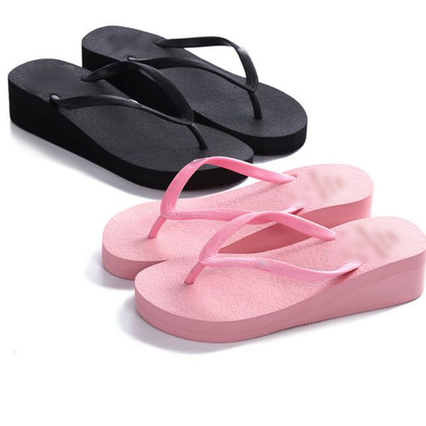 slope heel women's flip flop summer beach thick bottom increased antiskid clip foot sandals simple fashion korean style flip flops, Black
slope heel women's flip flop summer beach thick bottom increased antiskid clip foot sandals simple fashion korean style flip flops, Black
