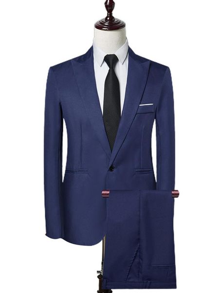 men's suits & blazers business blazer wedding single button black collar suit male slim jacket trousers formal 2 pieces jackets, White;black
men's suits & blazers business blazer wedding single button black collar suit male slim jacket trousers formal 2 pieces jackets, White;black