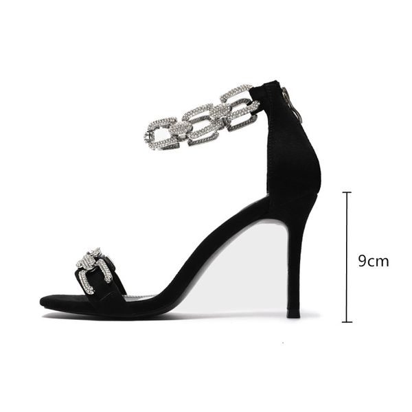 sandals star style rhinestones chains women fashion thin high heels zip gladiator elegant summer party prom shoes qxpo, Black
sandals star style rhinestones chains women fashion thin high heels zip gladiator elegant summer party prom shoes qxpo, Black