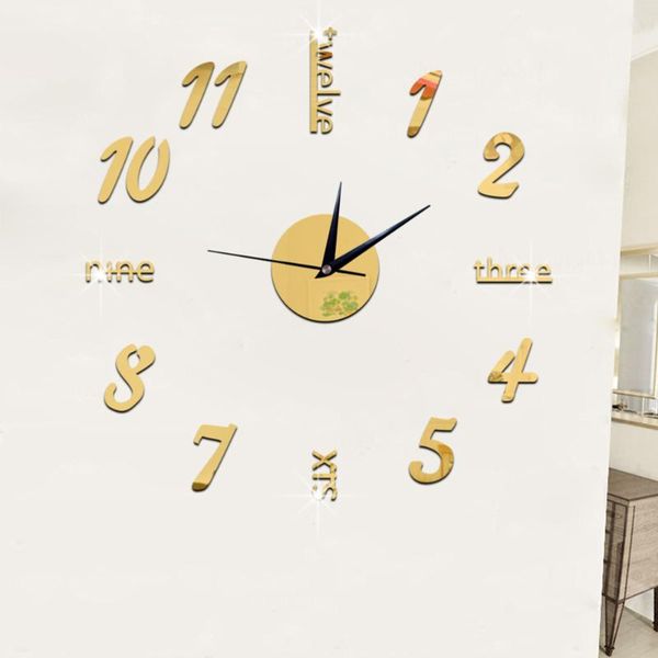 wall clock english number mini sticker creative (golden shipment without battery) clocks
wall clock english number mini sticker creative (golden shipment without battery) clocks