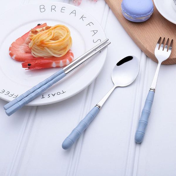 3pcs 304 stainless steel tableware set with box portable travel dinnerware sets chopsticks fork spoon for kids school picnic
3pcs 304 stainless steel tableware set with box portable travel dinnerware sets chopsticks fork spoon for kids school picnic