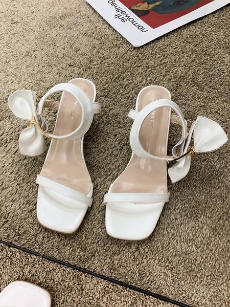 women's shoes sandals summer 2021 fashion bow square toe high heels women dress, Black
women's shoes sandals summer 2021 fashion bow square toe high heels women dress, Black