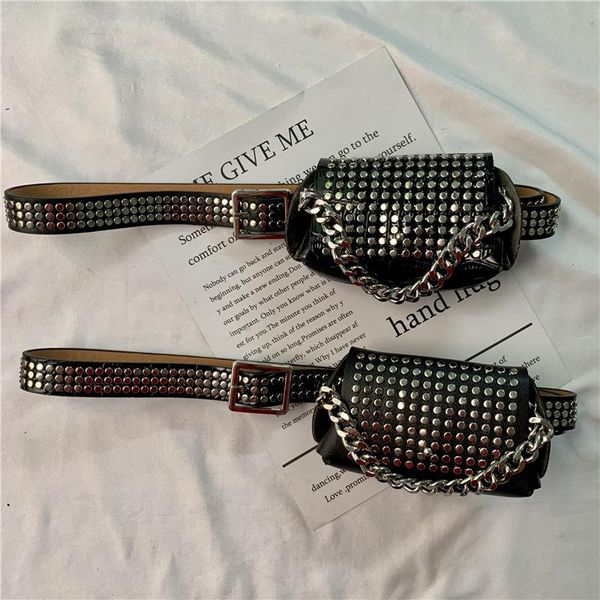 korean fanny bag personality metal chain women's mini handbag fashion rivet coin purse female's belt with jk uniform waist bags
korean fanny bag personality metal chain women's mini handbag fashion rivet coin purse female's belt with jk uniform waist bags