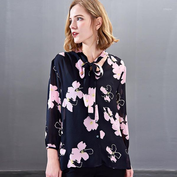 women's blouses women's & shirts silk blouse with long sleeves and bow knot in spring summer shirt, White
women's blouses women's & shirts silk blouse with long sleeves and bow knot in spring summer shirt, White