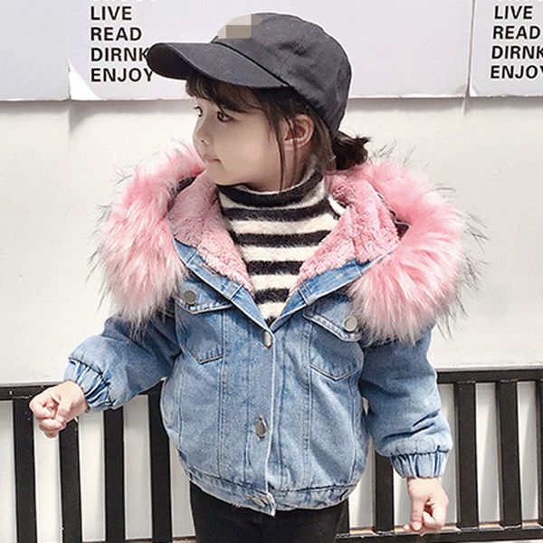 winter baby girl warm thick denim jacket kids for girls boy fur hooded toddler children's outerwear jeans coat, Blue;gray
winter baby girl warm thick denim jacket kids for girls boy fur hooded toddler children's outerwear jeans coat, Blue;gray