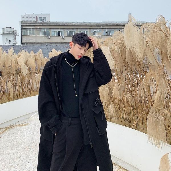 men's trench coats men streetwear hooded coat vintage fashion loose thick woolen overcoat long jacket male windbreaker outerwear, Tan;black
men's trench coats men streetwear hooded coat vintage fashion loose thick woolen overcoat long jacket male windbreaker outerwear, Tan;black