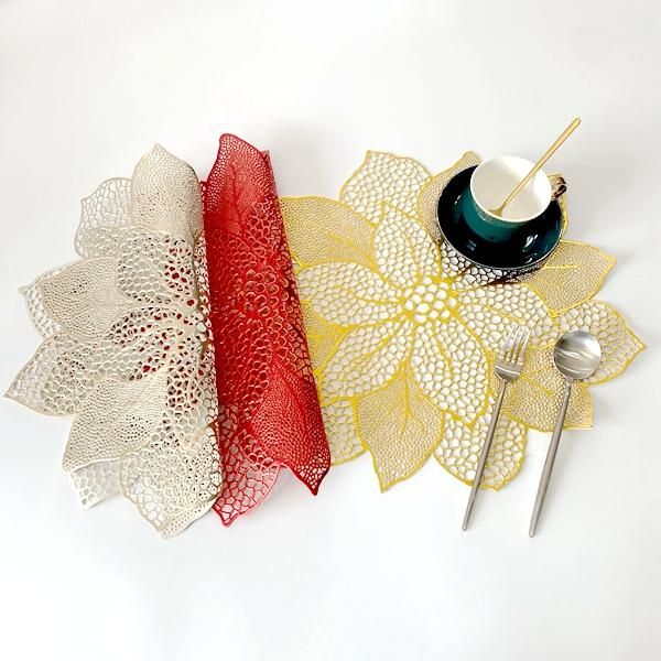 6/4pcs flower shape pvc placemat table mats steak pad anti-scalding insulation pads ins nordic el restaurant home decor &
6/4pcs flower shape pvc placemat table mats steak pad anti-scalding insulation pads ins nordic el restaurant home decor &