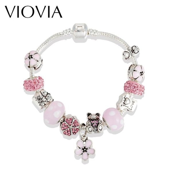 charm bracelets viovia christmas gifts flower lovely bear bead for women & bangles jewelry pulseras mujer b16178, Golden;silver
charm bracelets viovia christmas gifts flower lovely bear bead for women & bangles jewelry pulseras mujer b16178, Golden;silver