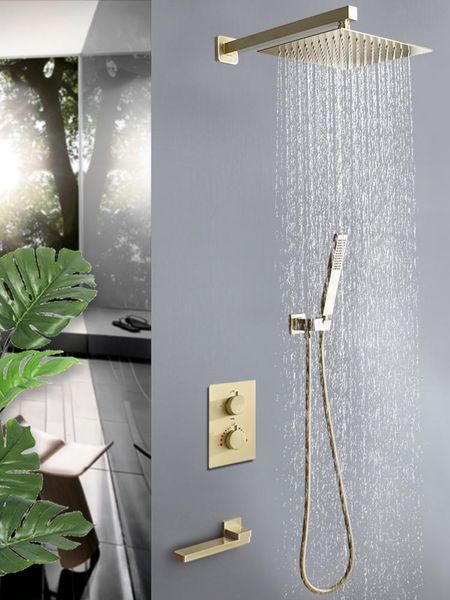 thermostatic bathroom shower faucet in wall brushed gold bath and set mixer rainfall sets
thermostatic bathroom shower faucet in wall brushed gold bath and set mixer rainfall sets