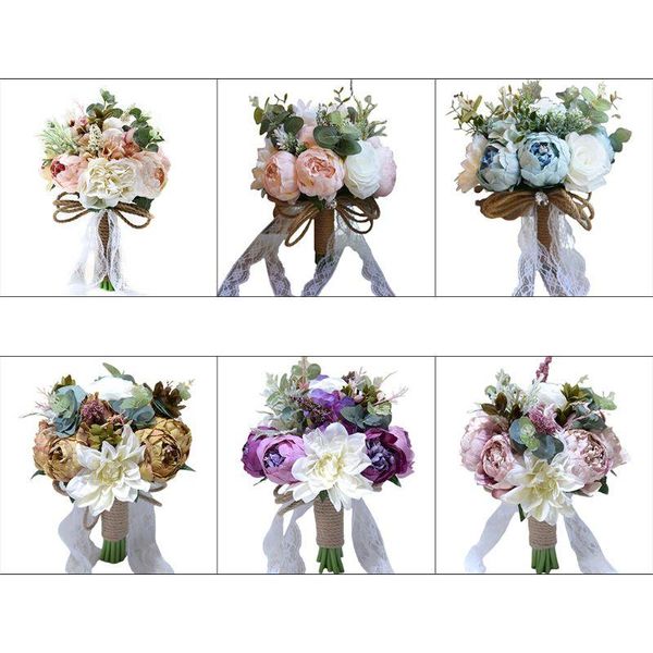 wedding flowers vintage rustic style handmade bouquet artificial peony rose romantic bride bridesmaid holding flower party church w0ya
wedding flowers vintage rustic style handmade bouquet artificial peony rose romantic bride bridesmaid holding flower party church w0ya