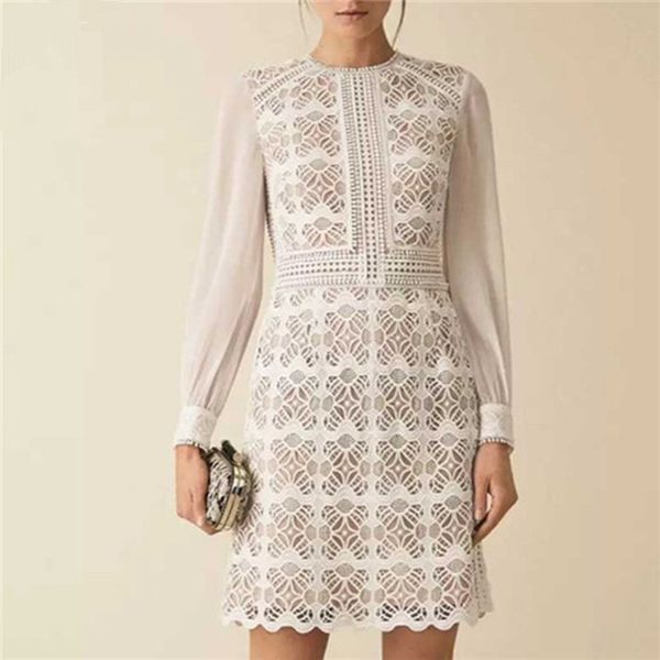 exquisite luxury lace dress women elegant hook flower hollow chiffon long sleeve patchwork dresses 210525, Black;gray
exquisite luxury lace dress women elegant hook flower hollow chiffon long sleeve patchwork dresses 210525, Black;gray
