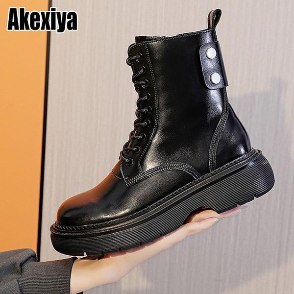 boots genuine leather nude women's british style autumn and winter 2021 casual shoes short women fashion, Black
boots genuine leather nude women's british style autumn and winter 2021 casual shoes short women fashion, Black