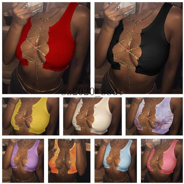 rs women vest metal chain strap t-shirt fold split fork breast wrapping short sleeve casual shirts solid color, White
rs women vest metal chain strap t-shirt fold split fork breast wrapping short sleeve casual shirts solid color, White