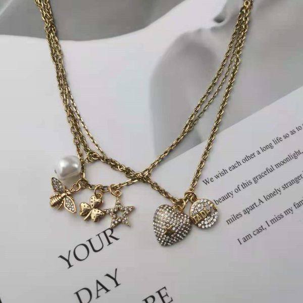 designer jewelry new multi-layer bee love star pearl necklace bracelet advanced full diamond clavicle chain, Silver
designer jewelry new multi-layer bee love star pearl necklace bracelet advanced full diamond clavicle chain, Silver