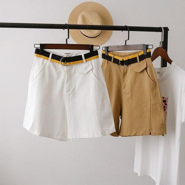 women's shorts women summer solid color vintage sashes pockets short pants beach high waist loose, White;black
women's shorts women summer solid color vintage sashes pockets short pants beach high waist loose, White;black