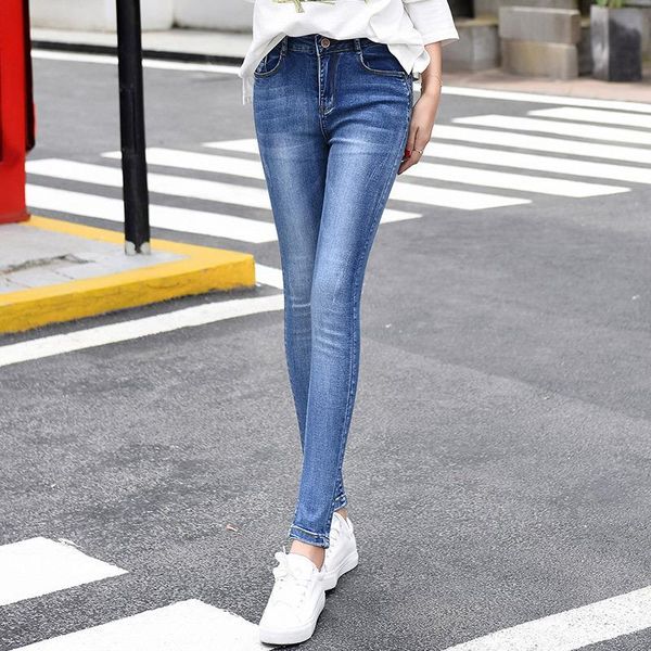 women's jeans spring and autumn wear small foot high waist slim stretch 2021 trendy black pencil pants, Blue
women's jeans spring and autumn wear small foot high waist slim stretch 2021 trendy black pencil pants, Blue