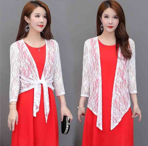 Lace Shawl Irregular Jacket Summer Short Coat Outer Thin Cardigan Long-sleeved Sunscreen Clothing Wild Shirt Blouse, White
Lace Shawl Irregular Jacket Summer Short Coat Outer Thin Cardigan Long-sleeved Sunscreen Clothing Wild Shirt Blouse, White
