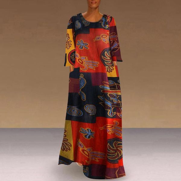 casual dresses vonda 2021 spring women dress o neck long sleeve maxi plus size bohemian vestidos vintage printed beach sundress, Black;gray
casual dresses vonda 2021 spring women dress o neck long sleeve maxi plus size bohemian vestidos vintage printed beach sundress, Black;gray
