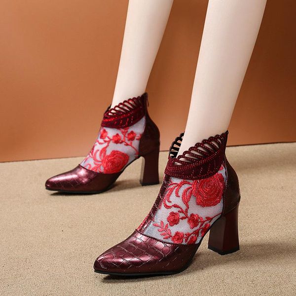 boots lace patent leather mesh woman sandals block heel women summer shoes back zipper hollow out female wine-red black
boots lace patent leather mesh woman sandals block heel women summer shoes back zipper hollow out female wine-red black