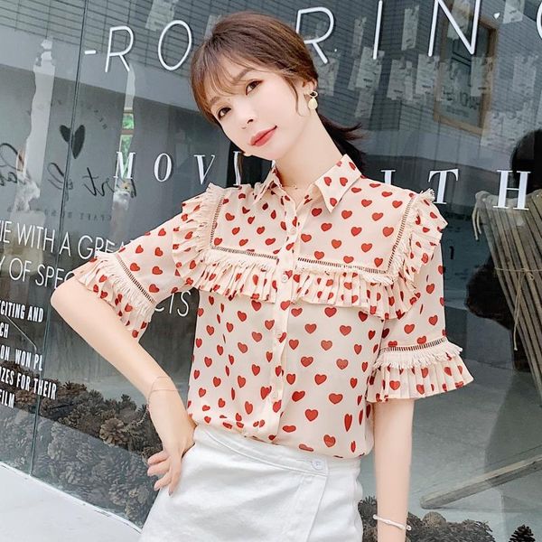 women's blouses & shirts chiffon blouse fashion brands women summer print loose flash neck korean oversize blusas femininas, White
women's blouses & shirts chiffon blouse fashion brands women summer print loose flash neck korean oversize blusas femininas, White