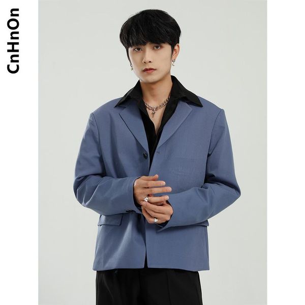 men's suits & blazers spring products korean style fashion simple solid color single-breasted short suit jacket men m5-am-9609, White;black
men's suits & blazers spring products korean style fashion simple solid color single-breasted short suit jacket men m5-am-9609, White;black