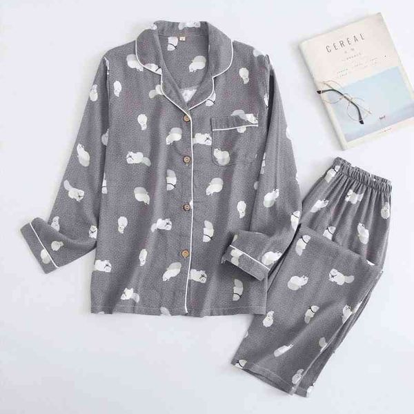 100% gauze cotton cartoon women sleepwear print pajamas turn down collar plaid cat soft loose harajuku kawaii spring female, Black;red
100% gauze cotton cartoon women sleepwear print pajamas turn down collar plaid cat soft loose harajuku kawaii spring female, Black;red