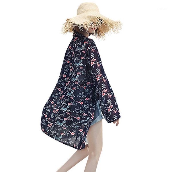 women's blouse mid-long cardigan beach vacation jacket ropa mujer floral chiffon shirt loose sunscreen kpop blouses & shirts, White
women's blouse mid-long cardigan beach vacation jacket ropa mujer floral chiffon shirt loose sunscreen kpop blouses & shirts, White