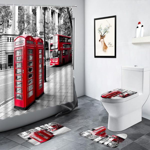 shower curtains retro red telephone booth bus curtain big ben london street scenery bathroom flannel rug toilet lid non-slip bath mat set
shower curtains retro red telephone booth bus curtain big ben london street scenery bathroom flannel rug toilet lid non-slip bath mat set