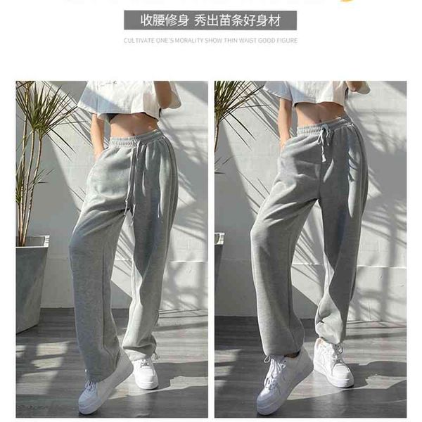 grey sportswear women's loose legged summer 2021 new high street wide leg straight pants, Black
grey sportswear women's loose legged summer 2021 new high street wide leg straight pants, Black