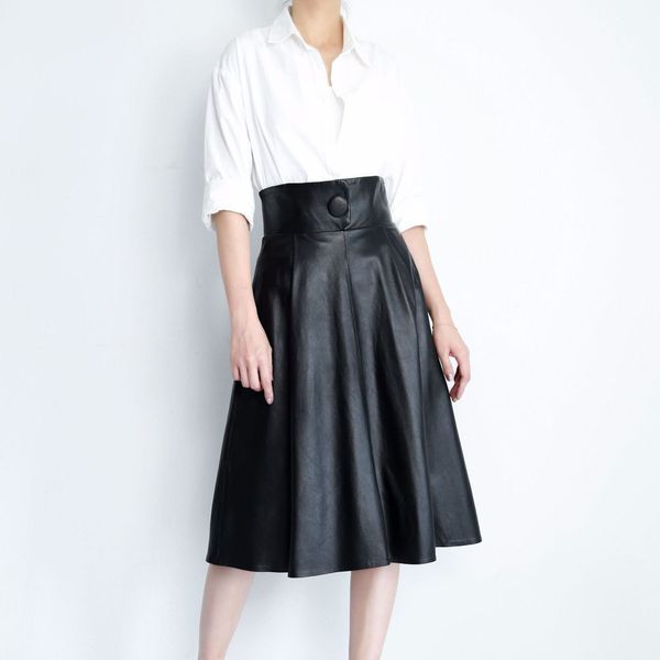 skirts high-rise leather of the chic women srping autumn elegant genuine vintage skirt b396, Black
skirts high-rise leather of the chic women srping autumn elegant genuine vintage skirt b396, Black