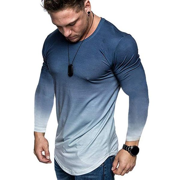 men's t-shirts sports t shirts fashion gradient color tshirt slim fit long sleeve shirt for men male top, White;black
men's t-shirts sports t shirts fashion gradient color tshirt slim fit long sleeve shirt for men male top, White;black
