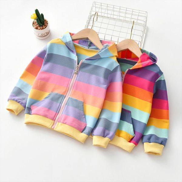 autumn baby girls hoodie jacket kids sweater shirt rainbow stripe long sleeve t children zipper sweatshirt child coat, Black
autumn baby girls hoodie jacket kids sweater shirt rainbow stripe long sleeve t children zipper sweatshirt child coat, Black