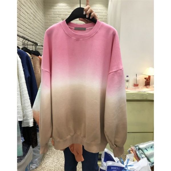 south korea dongdamen 2021 spring new foreign style gradual change color round collar pullover loose show thin sweater women trend, Black
south korea dongdamen 2021 spring new foreign style gradual change color round collar pullover loose show thin sweater women trend, Black