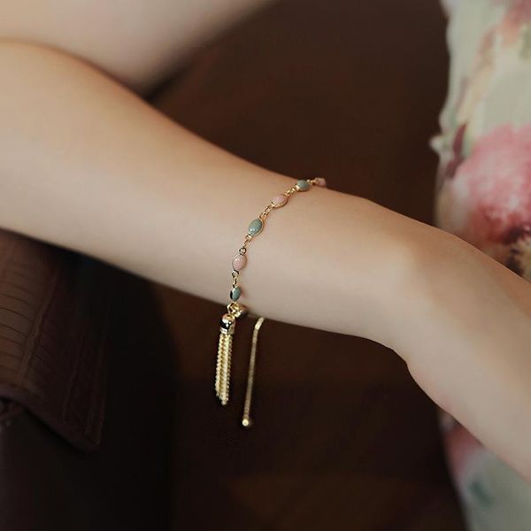 charm bracelets kofsac elegant vintage tassel for women gold color jewelry fashion adjustable oval beads bangle girl birthday gift, Golden;silver
charm bracelets kofsac elegant vintage tassel for women gold color jewelry fashion adjustable oval beads bangle girl birthday gift, Golden;silver