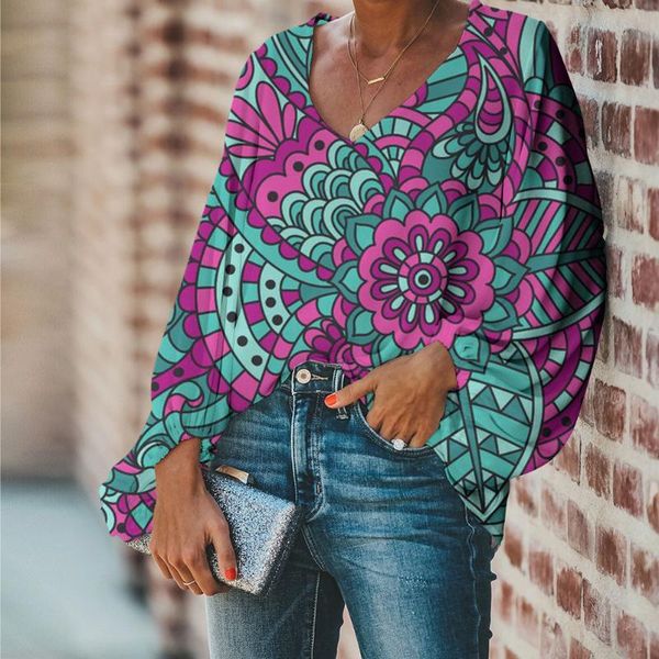 women's blouses & shirts whereisart bohemia mandela flower design ladies long sleeved blouse girls casual outdoor chiffon elegant blusa, White
women's blouses & shirts whereisart bohemia mandela flower design ladies long sleeved blouse girls casual outdoor chiffon elegant blusa, White