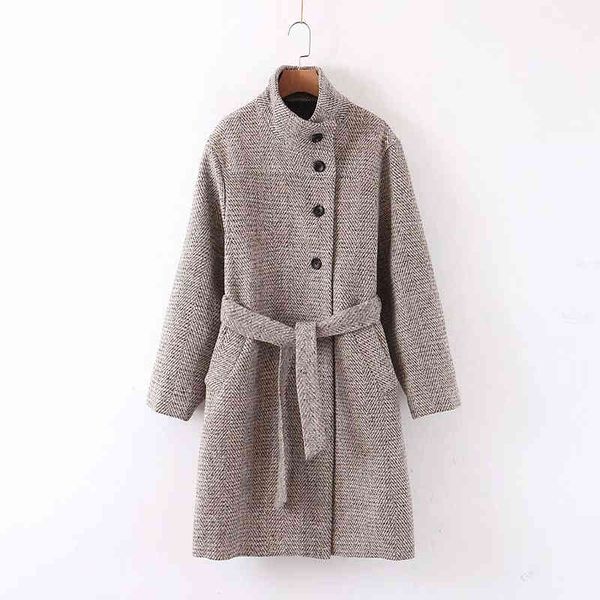 elegant women woolen coat fashion ladies striped loose long outercoat causal female button sashes overcoat chic girl blazer 210427, Black
elegant women woolen coat fashion ladies striped loose long outercoat causal female button sashes overcoat chic girl blazer 210427, Black